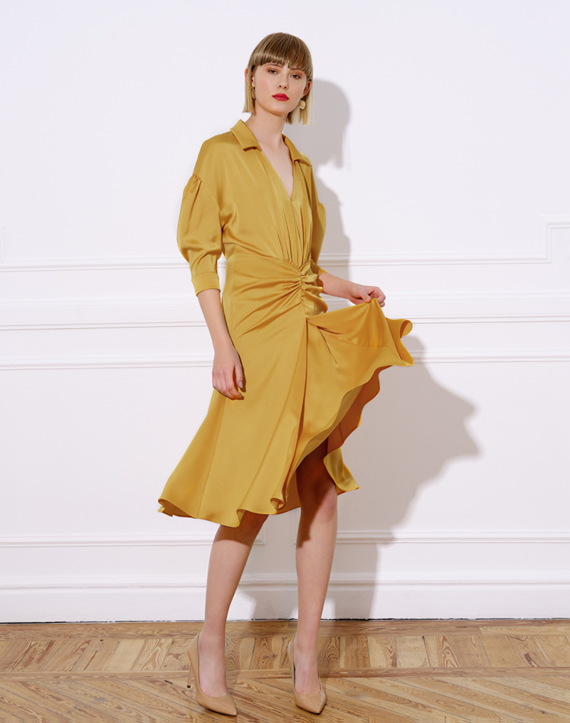 midi plain dress