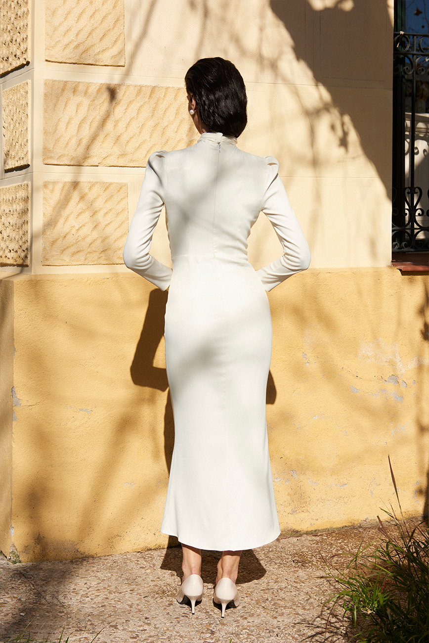 Vestido LolaLi en Blanco Capri 